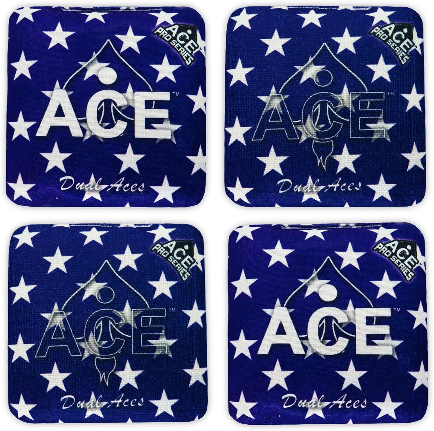 Dual Aces | ACE Pro Cornhole Bags   PRO Kits | Dual Sided Slick Slicker All Weather | Optional Bag Break in and Carrying Case | Set of 4
