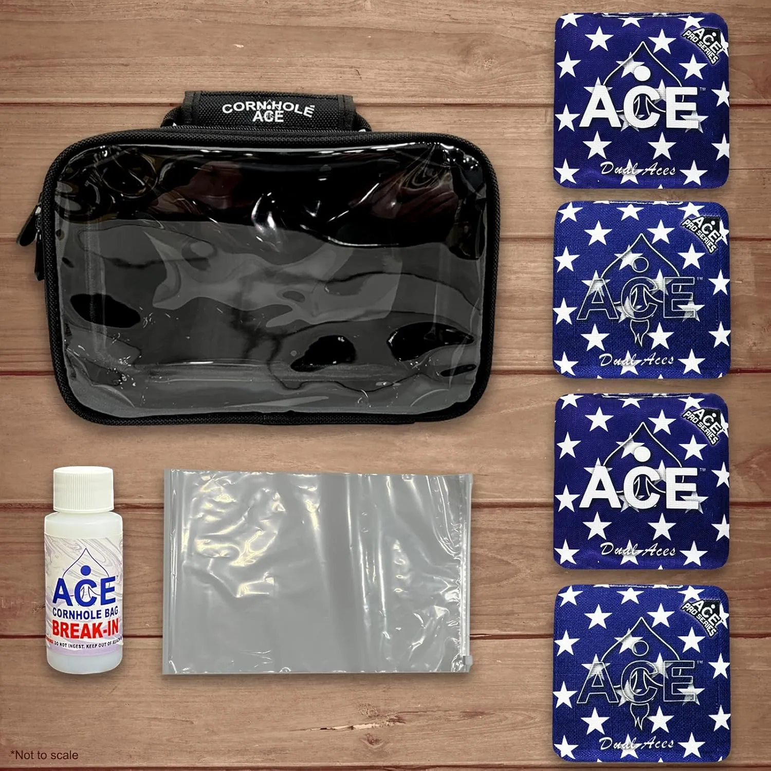 Dual Aces | ACE Pro Cornhole Bags   PRO Kits | Dual Sided Slick Slicker All Weather | Optional Bag Break in and Carrying Case | Set of 4
