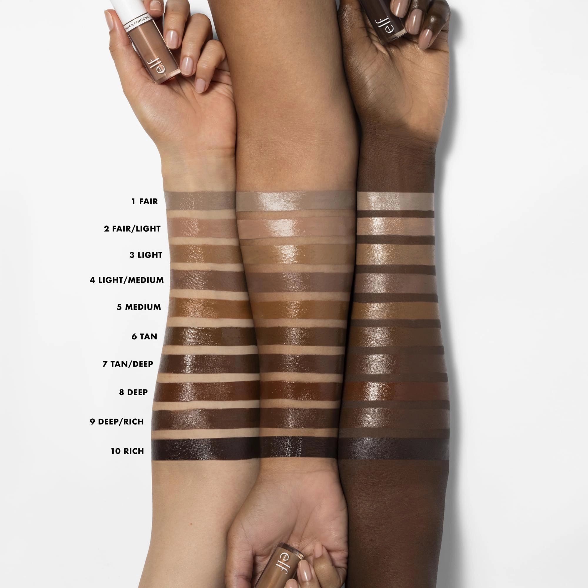 e.l.f. Camo Liquid Bronzer & Contour, Silky Highly Pigmented Formula, Creates a Long-Lasting Bronzed Glow & Natural Look, Vegan & Cruelty-Free, 8 Deep