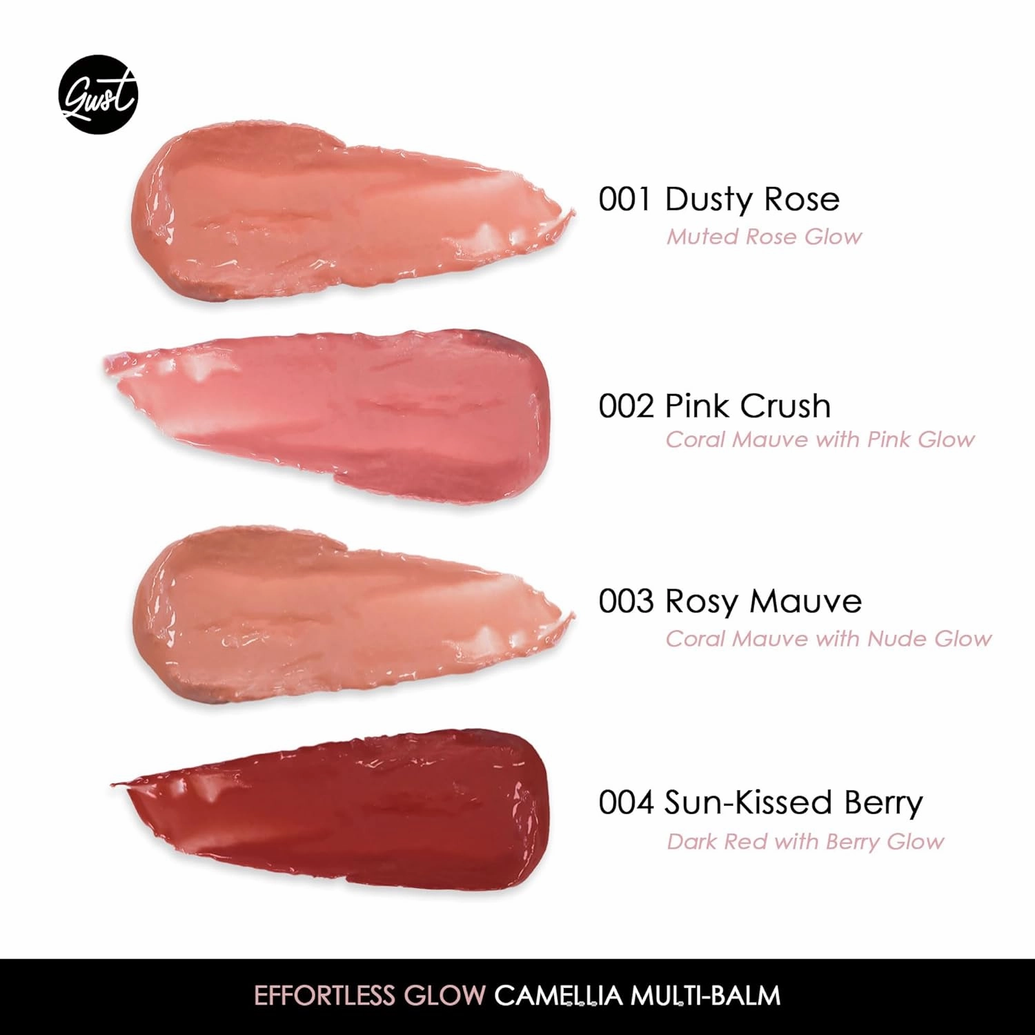 EFFORTLESS GLOW CAMELLIA MULTI-BALM - Dusty Rose I Effortless Makeup All-in-One Balm Stick for Face, Eyes and Lips, Daily Face Moisturizer Stick Multipurpose, Korean Skin Care