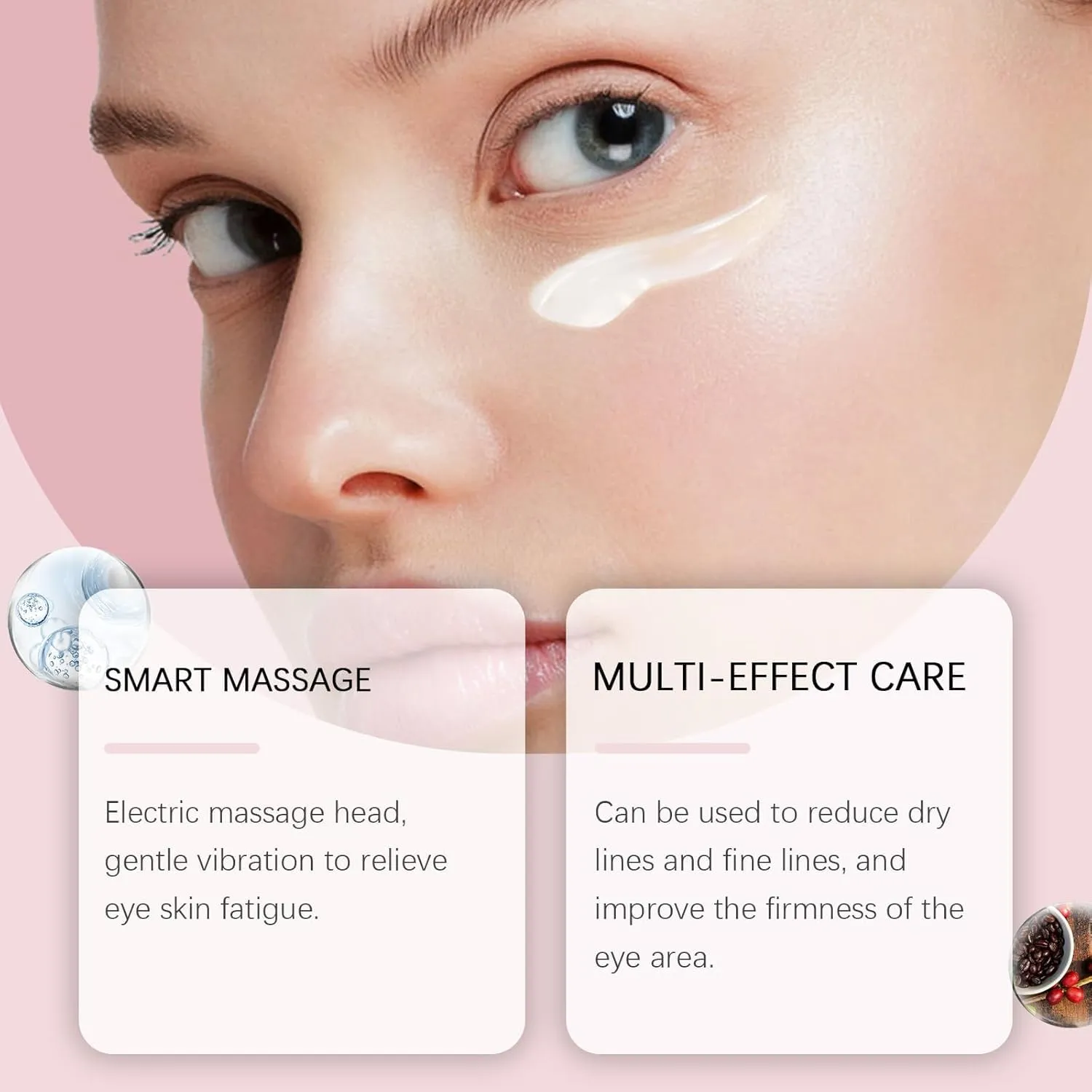Electric Massage Eye Cream, for Dark Circle,Eye Cream Massage Electric,Firm and Smooth of Fine Lines,Tired Ey-e Refreshment with Gentle Vibration,Anti-Wrinkle, Firming, Moisturizing (#c)