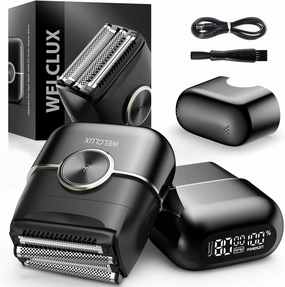 Electric Foil Shavers for Men: Upgraded Mini Electric Razor with 4 Floating Blades & Big LED Display - Foil Shaver for Men with 2 Gears Adjustable - Face Shaver with IPX7 Waterproof Wet/Dry,USB Type C