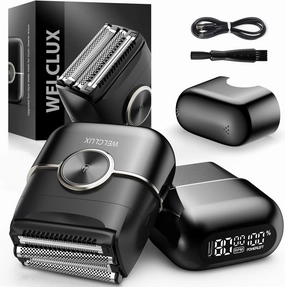 Electric Foil Shavers for Men: Upgraded Mini Electric Razor with 4 Floating Blades & Big LED Display - Foil Shaver for Men with 2 Gears Adjustable - Face Shaver with IPX7 Waterproof Wet/Dry,USB Type C