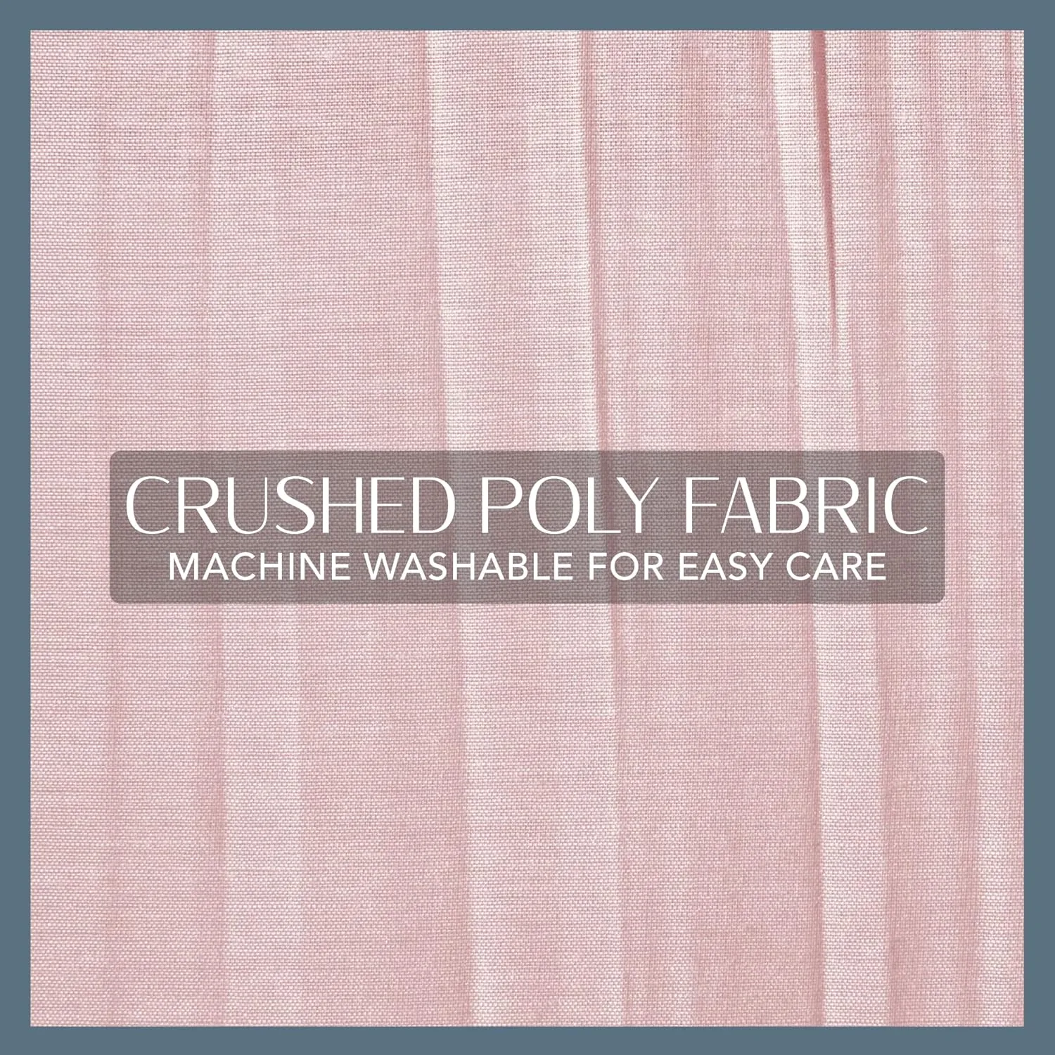 Elrene Home Fashions Jolie Crushed Semi-Sheer Window Curtain, Adjustable Tie-Top Single Panel, 52" x 95" (1 Panel), Blush