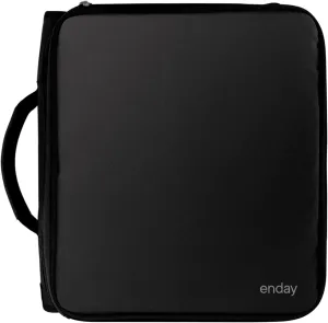 Enday 2 Inch Zipper Binder - 880 Sheet Capacity, 5 Pockets, Expanding File Folder with Durable Handle, Black