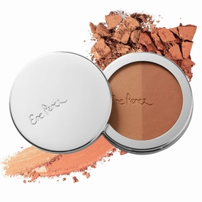 Ere Perez - Natural Rice Powder Bronzer   Contour | Oil Absorbing, Velvet Shimmer Finish, Medium Coverage | Sunflower   Chamomile Oil, Vitamin E | Vegan, Cruelty-Free, Clean Beauty (Tulum)