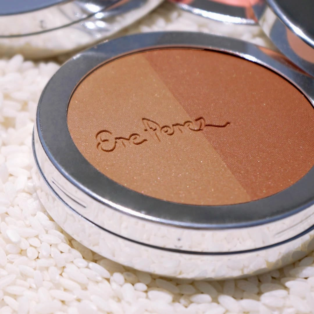 Ere Perez - Natural Rice Powder Bronzer   Contour | Oil Absorbing, Velvet Shimmer Finish, Medium Coverage | Sunflower   Chamomile Oil, Vitamin E | Vegan, Cruelty-Free, Clean Beauty (Tulum)