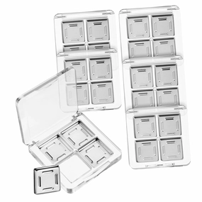 ERINGOGO 6 Pcs Eye Shadow Box Eyeshadow Palette Empty Makeup Pallet Pan Mixing Girl Eyeshadow Container Clear Empty Makeup Palette Empty Highlighters Container Pallets Plastic Transparent