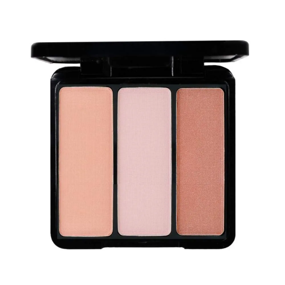 EVE PEARL 5 Pcs Set of Full Coverage Face, Cheek And Lip Collection Skin Care Makeup Complete Set of Foundation Blush Lipstick with Professional Brushes (Light)