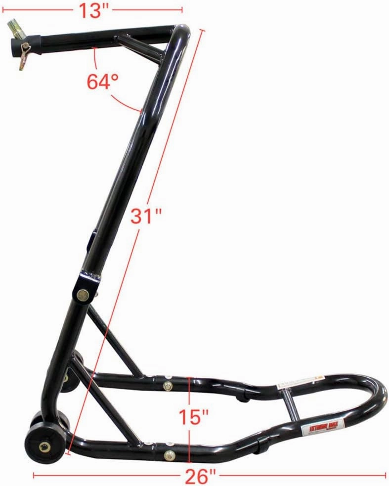 Extreme Max 5600.3223 Sport Bike Front & Rear Spool-Style Lift Stand with Triple Tree Attachment