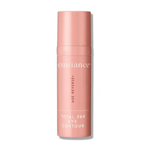 EXUVIANCE AGE REVERSE  Total 360 Eye Contour, Anti-Aging Eye Cream, Brightens Dark Circles, Firms and Tightens Fine Lines and Wrinkles, with Caffeine, Hyaluronic Acid, and Peptides, 15g