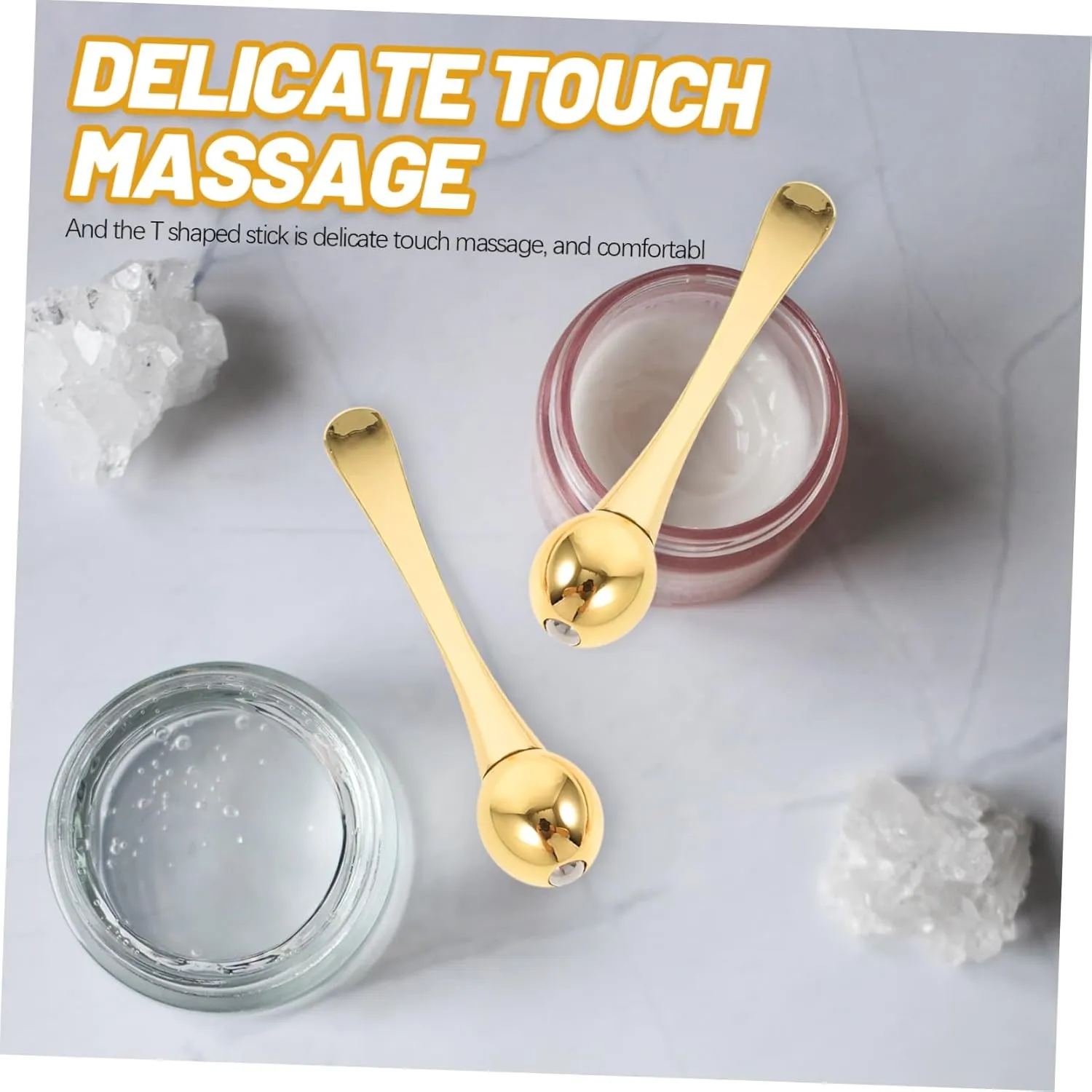 Eye Massage Stick Kit T-shaped Sticks for Face Sculpting Beauty Tools Facial Mask Spoon Women's Beauty Accessories