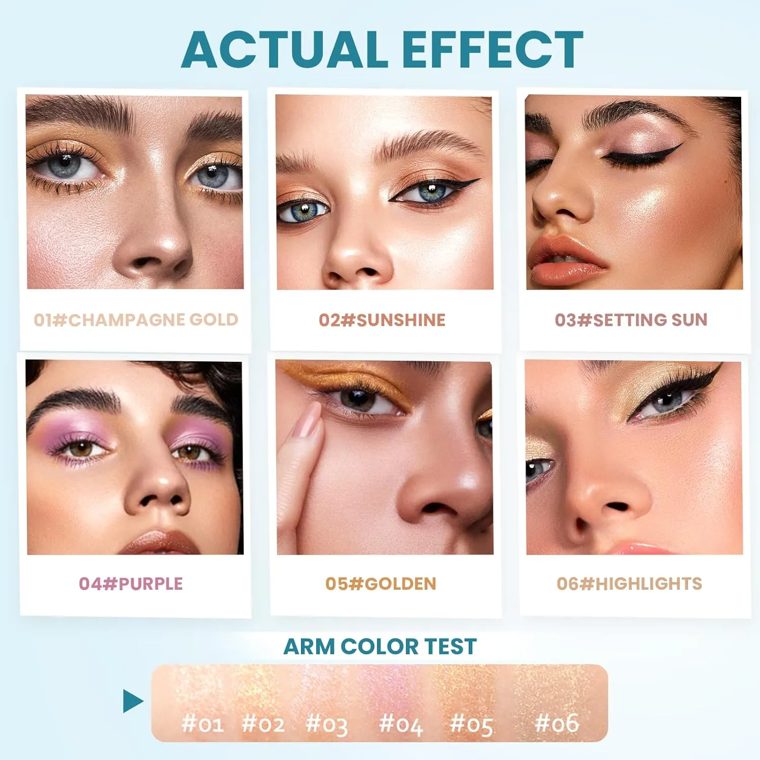 Eye Stick Eye Shadow Stick Long Lasting Waterproof, Eye Brightener Sticks, Shimmer Creamy Eye Shadow Makeup (05#golden)