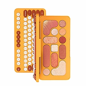 Eye Makeup Palette, 12 Colors Unique Keyboard Game Eyeshadow Palette, Eyeshadow Pallet Pigmented Shades Matte Highlight Blush Makeup Palette Set for Eye Makeup (Orange)
