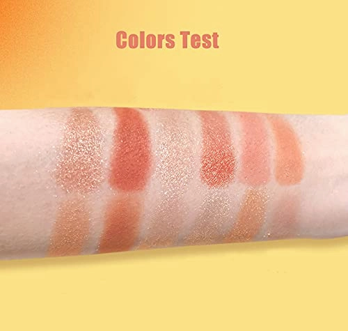 Eye Makeup Palette, 12 Colors Unique Keyboard Game Eyeshadow Palette, Eyeshadow Pallet Pigmented Shades Matte Highlight Blush Makeup Palette Set for Eye Makeup (Orange)