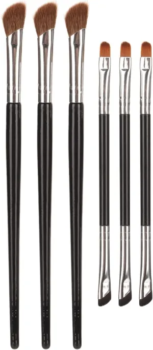 Eyeliner Brush Nose Shadow Brush Set, 6Pcs 3 Double Ended Dual Side Eyeliner Brushes Skin Friendly 3 Nose Contour Shadow Brushes for Makeup