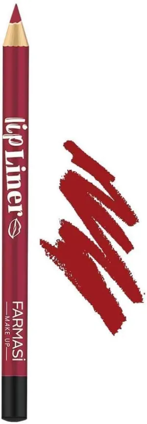 FARMASi Lip Liner Pencil 207 Red – Smooth Long-Lasting Lip Contour for Perfect Definition and Precision – Smudge-Resistant Matte Finish Formula for Lipstick Base or Full Lip Color – 1.1g / 0.04oz