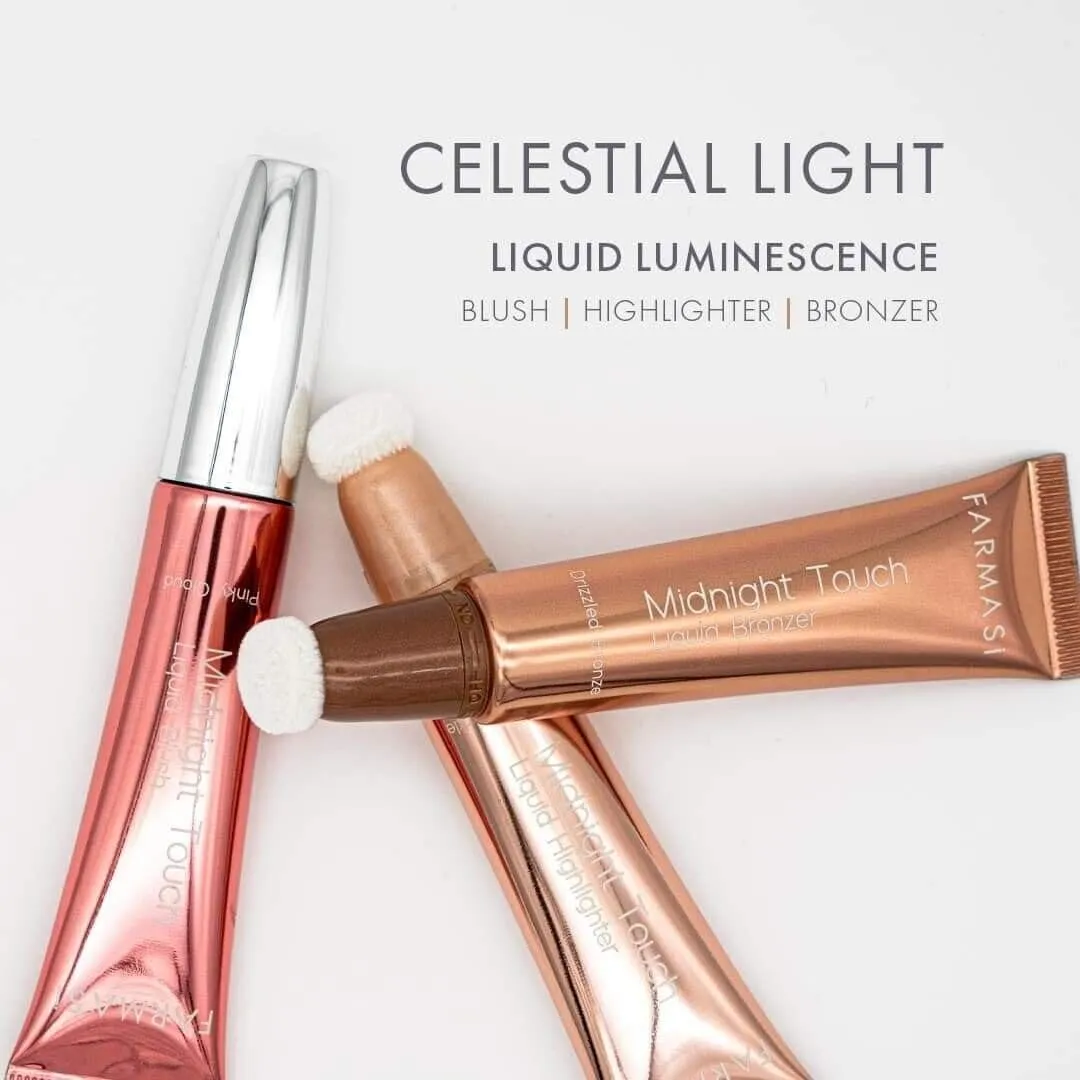 FARMASi Midnight Touch Blush, Flushed Cheeks, Liquid Blush Pinky Cloud for a Radiant Glow, Weightless Watercolor Sheer Finish (Pink Blush)