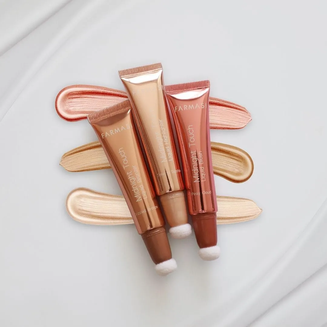 FARMASi Midnight Touch Blush, Flushed Cheeks, Liquid Blush Pinky Cloud for a Radiant Glow, Weightless Watercolor Sheer Finish (Pink Blush)
