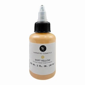 Flesh Tone Alcohol Airbrush Paints - 2 fl oz, Skin Safe, Quick Dry, Waterproof, Sweatproof, Transferproof Liquid Makeup for Tattoo Cover-Up, Bodypainting, FX Makeup - Soft Yellow