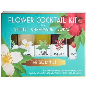 Floral Elixir Co. - All Natural Flower Syrup Cocktail Kit - Gift Set - Assortment of 5 (2 oz) Elixirs (The Botanist)