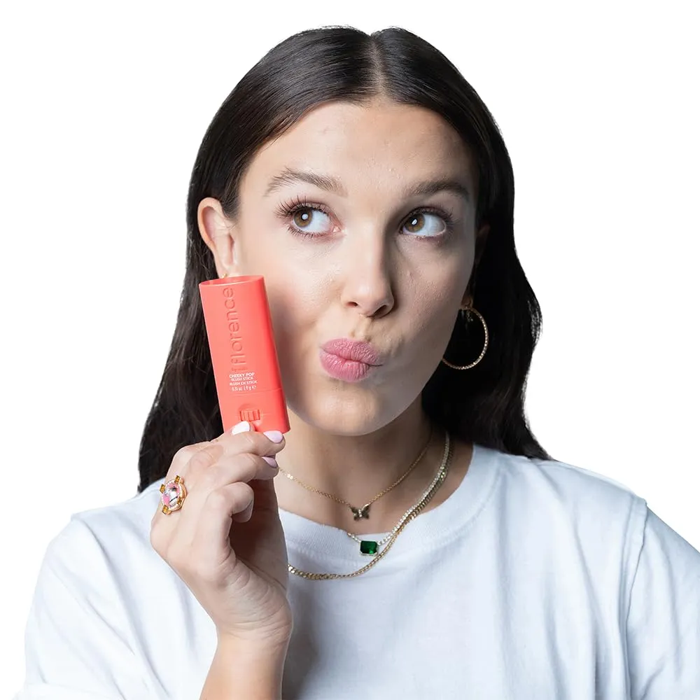 florence by mills Cheeky Pop Blush Stick, Magic Maria (warm coral), 0.31 oz/ 9g