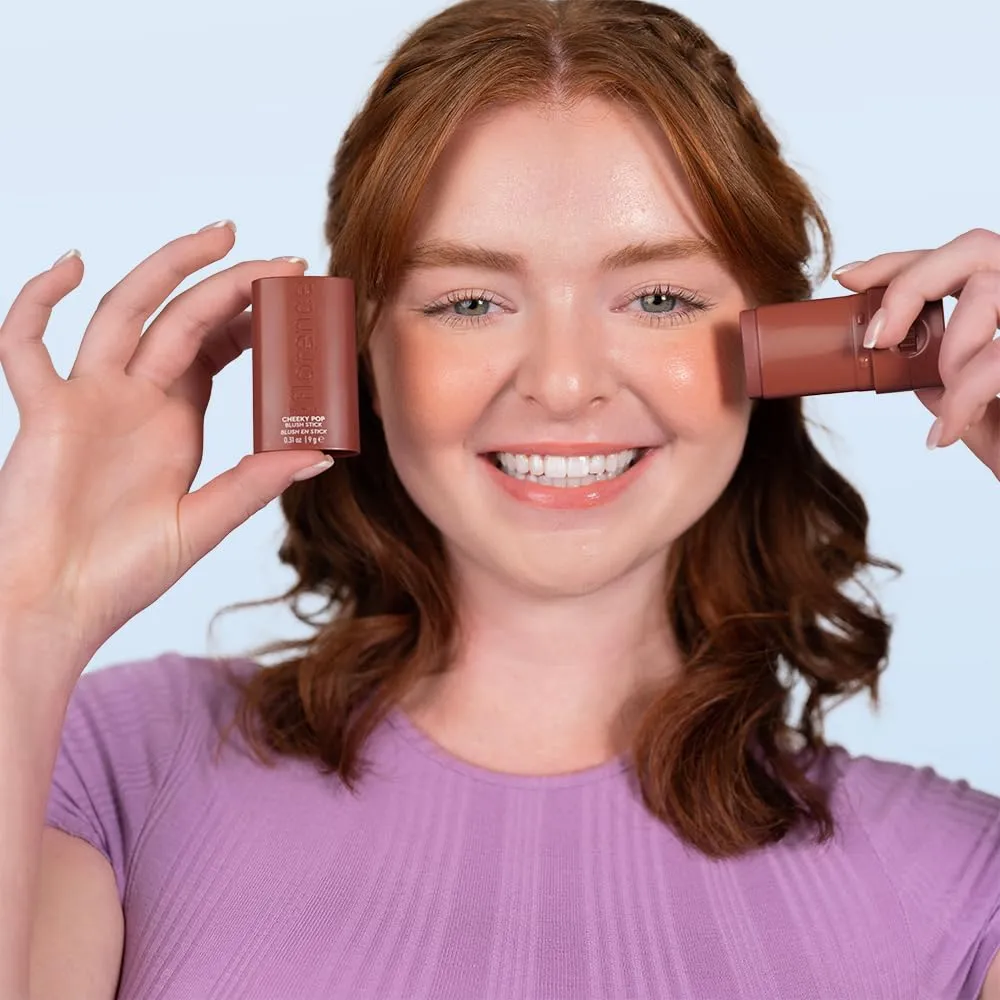 florence by mills Cheeky Pop Blush Stick, My Mimi (warm neutral pink), 0.31 oz/ 9g