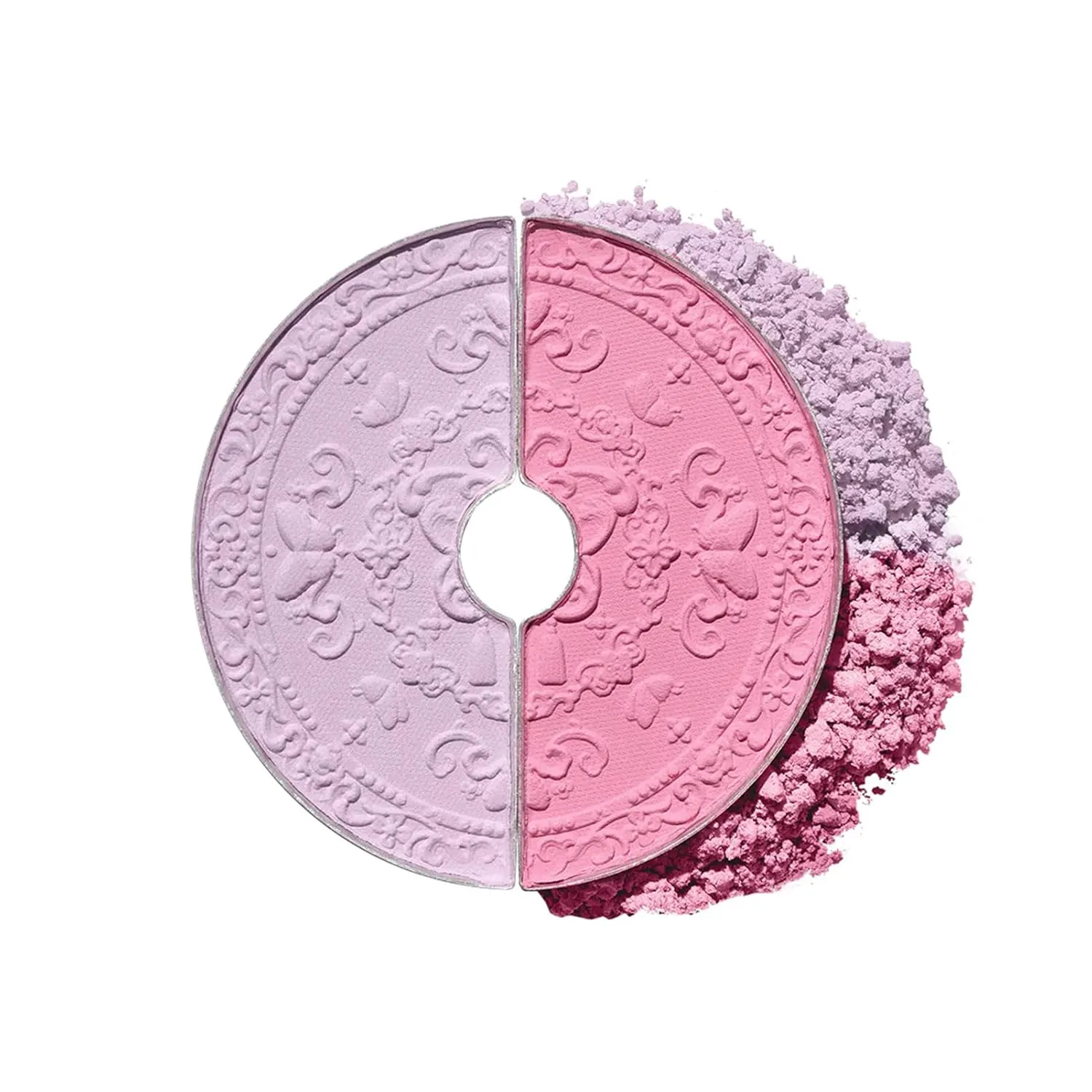 Flower Knows Butterfly Cloud Collar Rouge Box Highlighting & Blush Duo Powder,Matte Finish,Buildable & Blendable Makeup Blush for cheeks,Soft & Long-lasting for Girls & Women(04 Fluttering Romance)