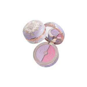 Flower Knows Butterfly Cloud Collar Rouge Box Highlighting & Blush Duo Powder,Matte Finish,Buildable & Blendable Makeup Blush for cheeks,Soft & Long-lasting for Girls & Women(04 Fluttering Romance)