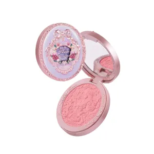 Flower Knows Midsummer Fairytales Velvet Embossed Blush,Peach Matte Finish,Buildable & Blendable Powder Blush for cheeks,Natural Flush for All Skin Tones(03 Ballet Fairy,5g)