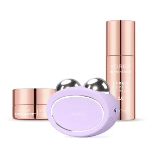 FOREO Total Facelift Bundle - BEAR 2 Advanced Microcurrent Facial Device   SUPERCHARGED SERUM 2.0 1 oz   SUPERCHARGED HA PGA Triple Action Intense Moisturizer 0.5 oz - Anti Aging - Skin Care Tools