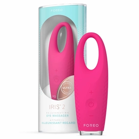 FOREO IRIS 2 Lymphatic Drainage Eye Massager | Dark Eye Circle Remover & Eye Bags Remover | Enhanced Under Eye Cream Absorption | Anti Wrinkle Eye Puffiness Reducer | 2-year Warranty | Fuchsia