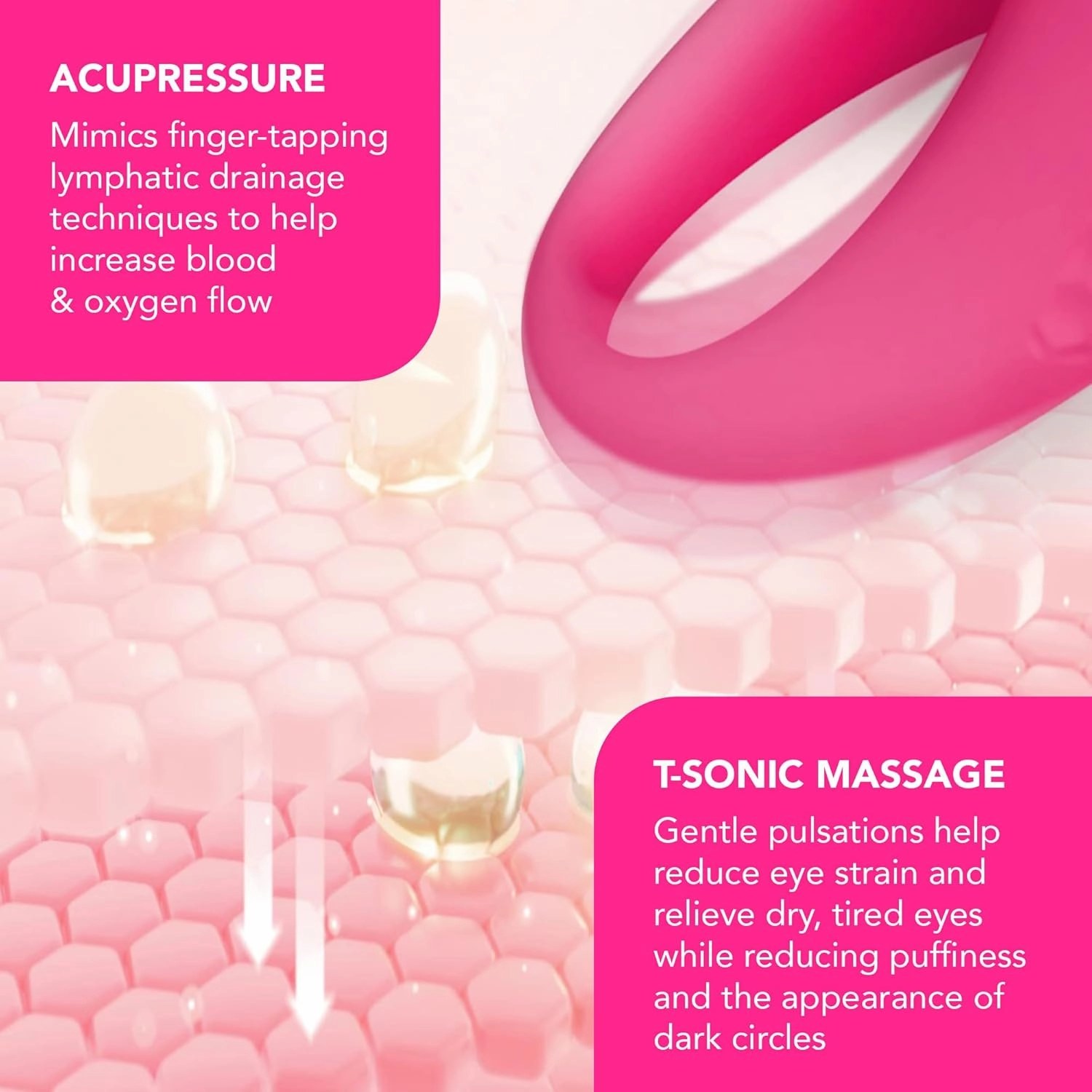 FOREO IRIS 2 Lymphatic Drainage Eye Massager | Dark Eye Circle Remover & Eye Bags Remover | Enhanced Under Eye Cream Absorption | Anti Wrinkle Eye Puffiness Reducer | 2-year Warranty | Fuchsia