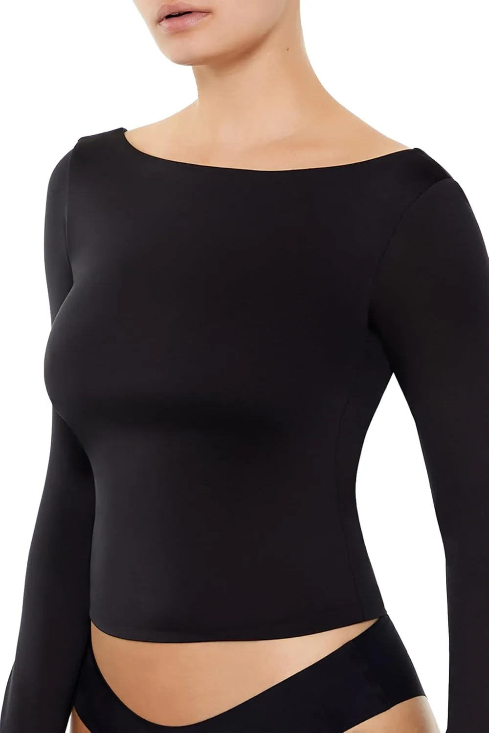 Forever 21 Women's Contour Sculpt Boat Neck Top