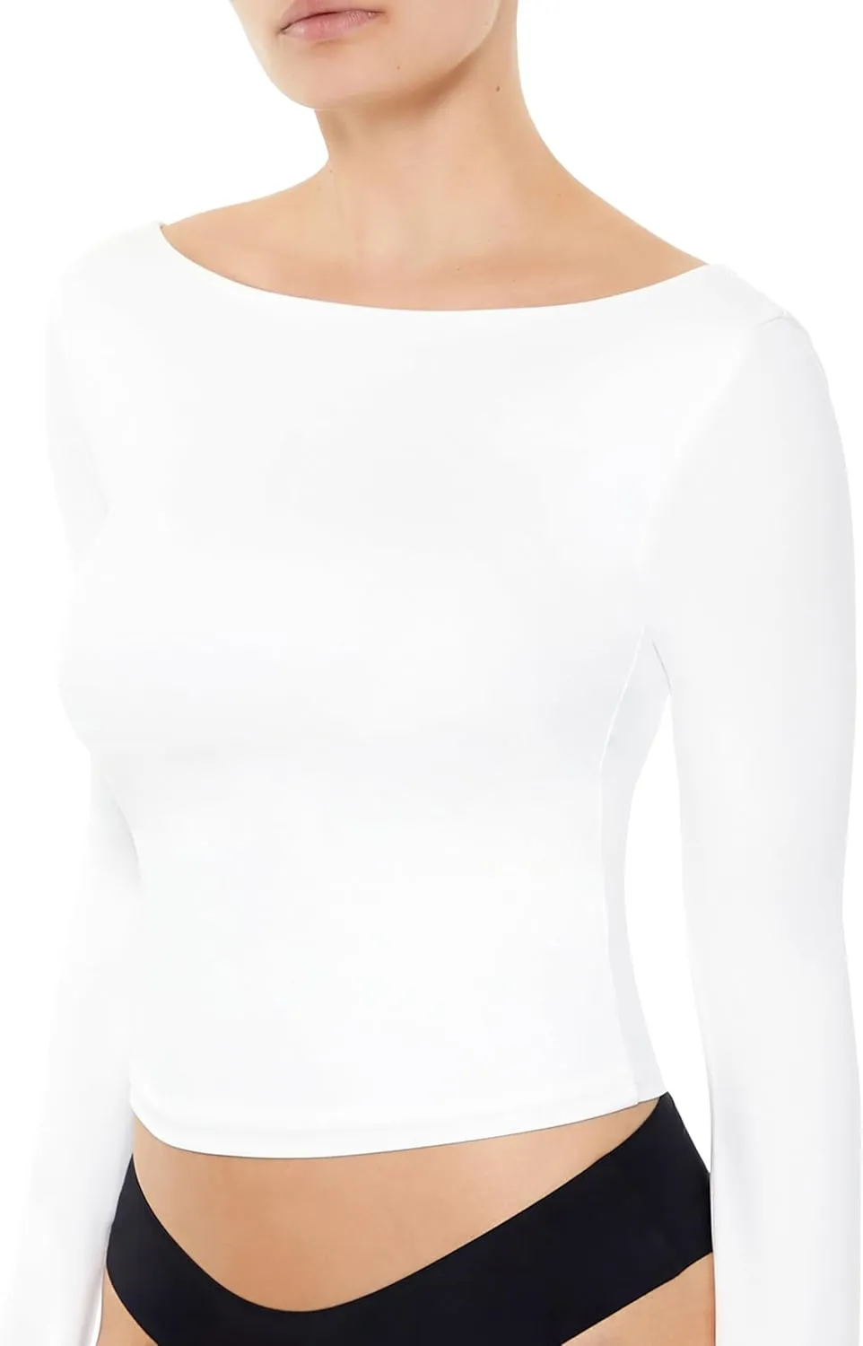 Forever 21 Women's Contour Sculpt Boat Neck Top
