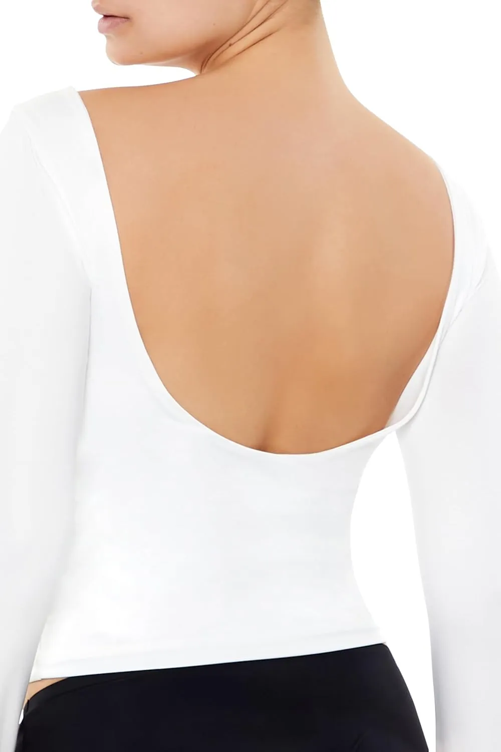 Forever 21 Women's Contour Sculpt Boat Neck Top