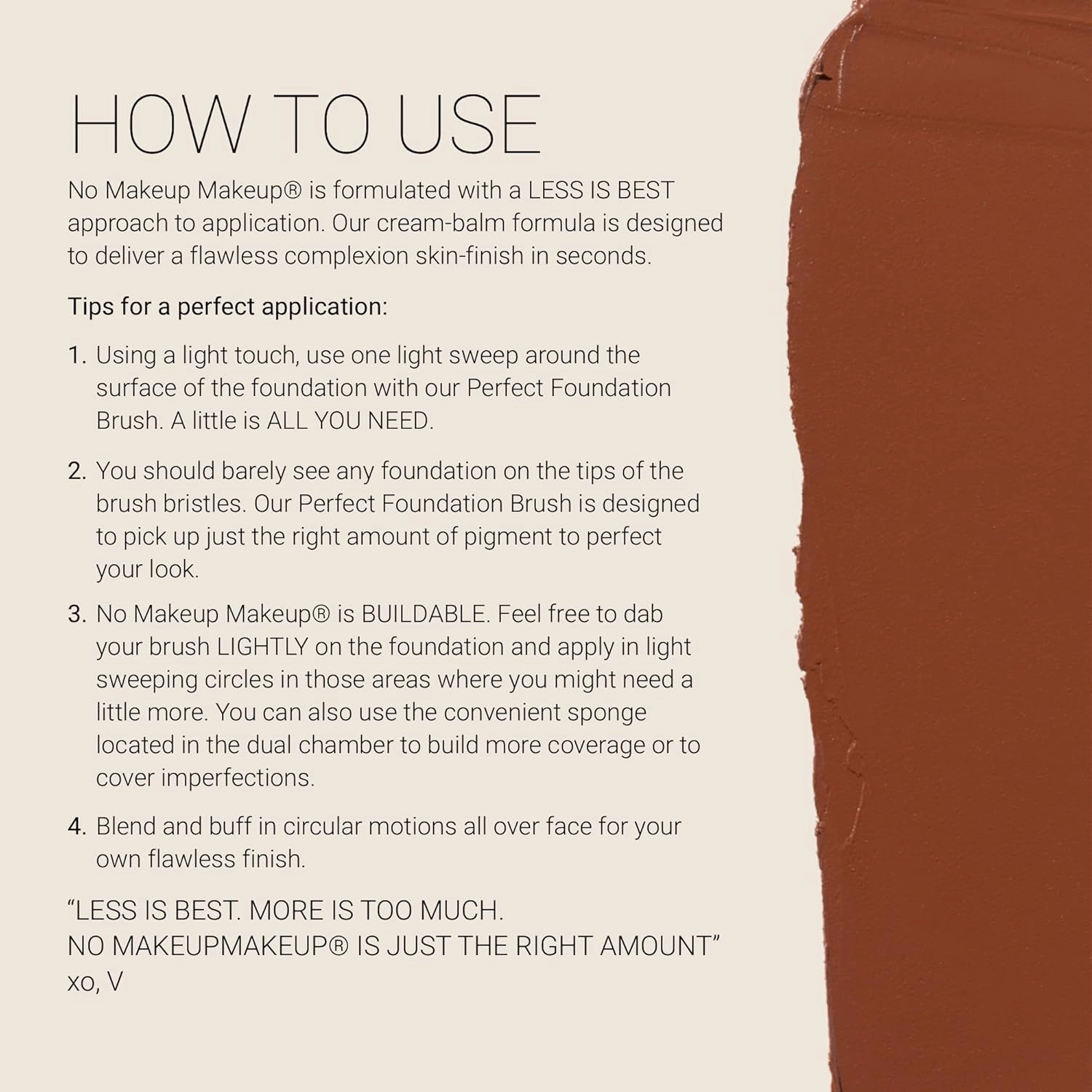 Foundation by No Makeup Makeup | Conceal & Correct with Long-Lasting, Buildable Formula & Lightweight Soft Finish | Cruelty-Free, Vegan, Fragrance-Free | Warm Deep