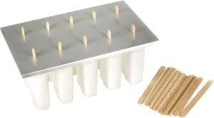 Fox Run Frozen Popsicle Maker Ice Pop Mold, with 24 Sticks, BPA-Free