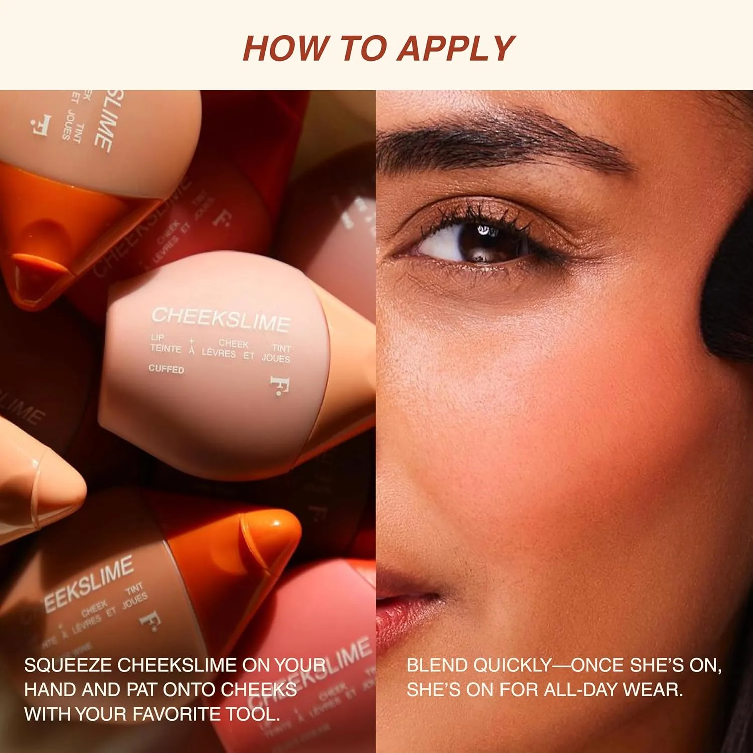 Freck Beauty CHEEKSLIME Lip & Cheek Tint - Liquid Cream Blush, High Impact Pigments, Blends Seamlessly, Dries Down to Natural Flush for All Skin Tones | JAM SESH (Deep Berry)