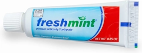 Freshmint® 144 Tubes of 0.85 oz. Premium Anticavity Fluoride Toothpaste with Safety Seal (ADA Accepted)