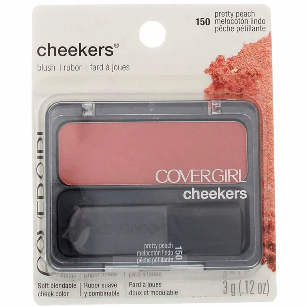 Frohmen CoverGirl Cheekers Blush, Pretty Peach [150], 0.12 oz (Pack of 3)