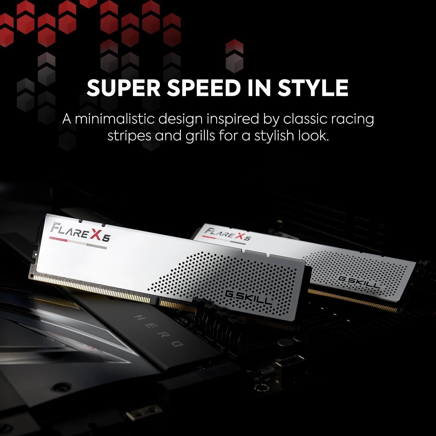 G.SKILL Flare X5 Series (AMD Expo) DDR5 RAM 64GB (2X 32GB) 6000MT/s CL28-36-36-96 1.40V Desktop Computer Memory U-DIMM - Matte White (F5-6000J2836G32GX2-FX5W)