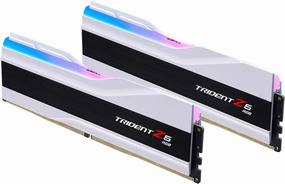 G.SKILL Trident Z5 RGB Series (Intel XMP 3.0) DDR5 RAM 32GB (2x16GB) 6400MT/s CL32-39-39-102 1.40V Desktop Computer Memory UDIMM - Matte White (F5-6400J3239G16GX2-TZ5RW)