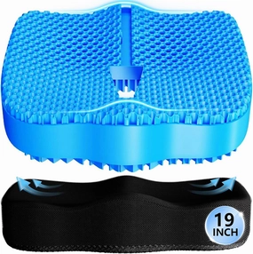 Gel Seat Cushion for Office Chair 3.54in Thick Ergonomic Gel Chair Cushion Seat Pad for Long Sitting Relieve Sciatica Back,Pressure Sore Ulcer Pain,Seat Cushion for Wheelchair Office Chairs Car Seats