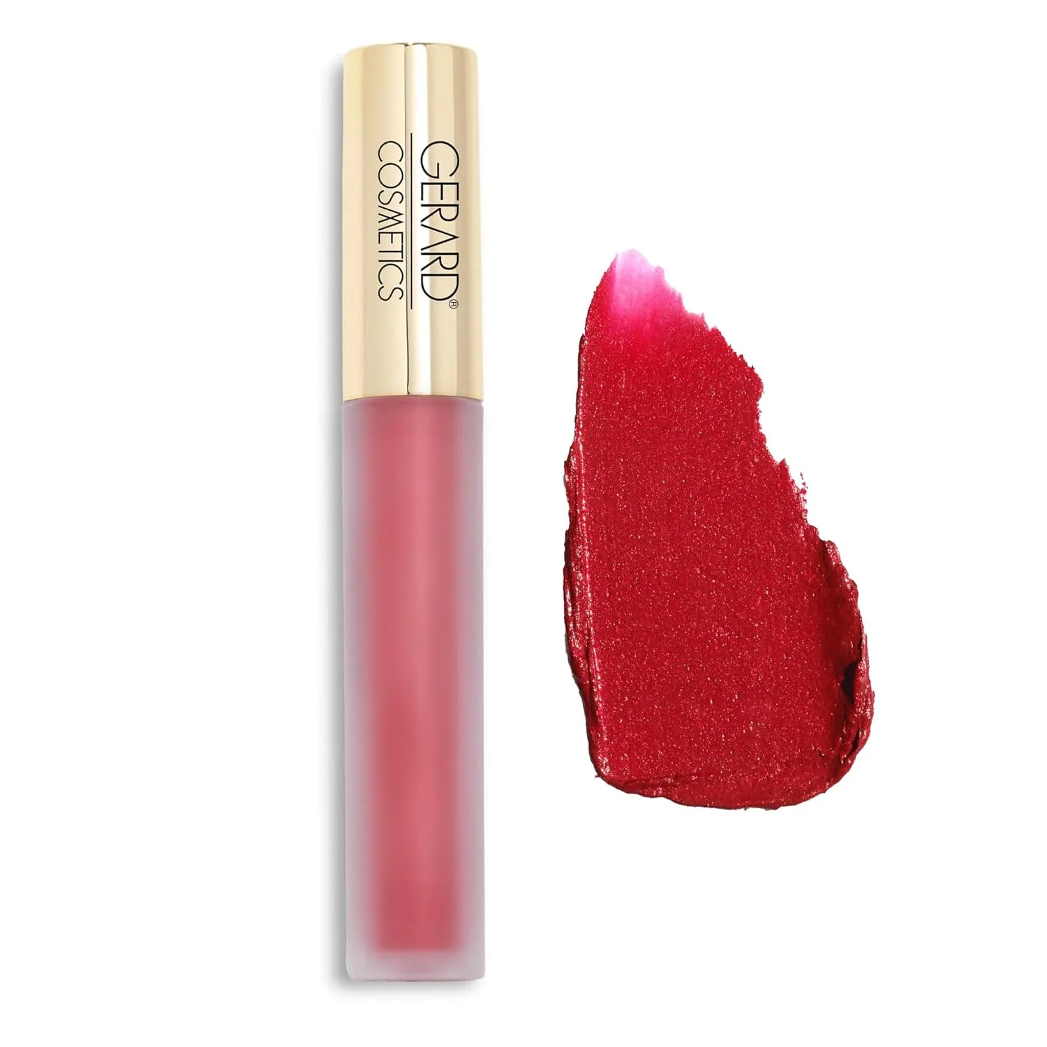 Gerard Cosmetics Metal Matte Liquid Lipstick Cherry Bomb, Matte Red Lipstick with Metallic Finish, Long Lasting, Hydrating Ingredients, Cruelty Free & Made in the USA