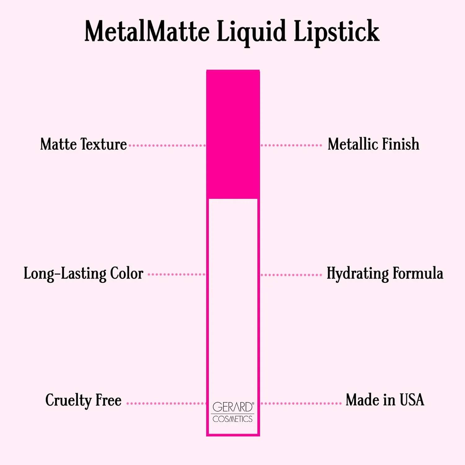 Gerard Cosmetics Metal Matte Liquid Lipstick It's Complicated, Mauve Purple Lipstick with Metallic Matte Finish, Super Pigmented Shimmer Matte Lipstick, Cruelty Free & Made in the USA