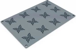 GG051 Mariposa S Butterfly Baking Mold Freezing Mould with 12 Cavities, each 1.57 Inch x 1.54 Inch x 0.08 Inch High