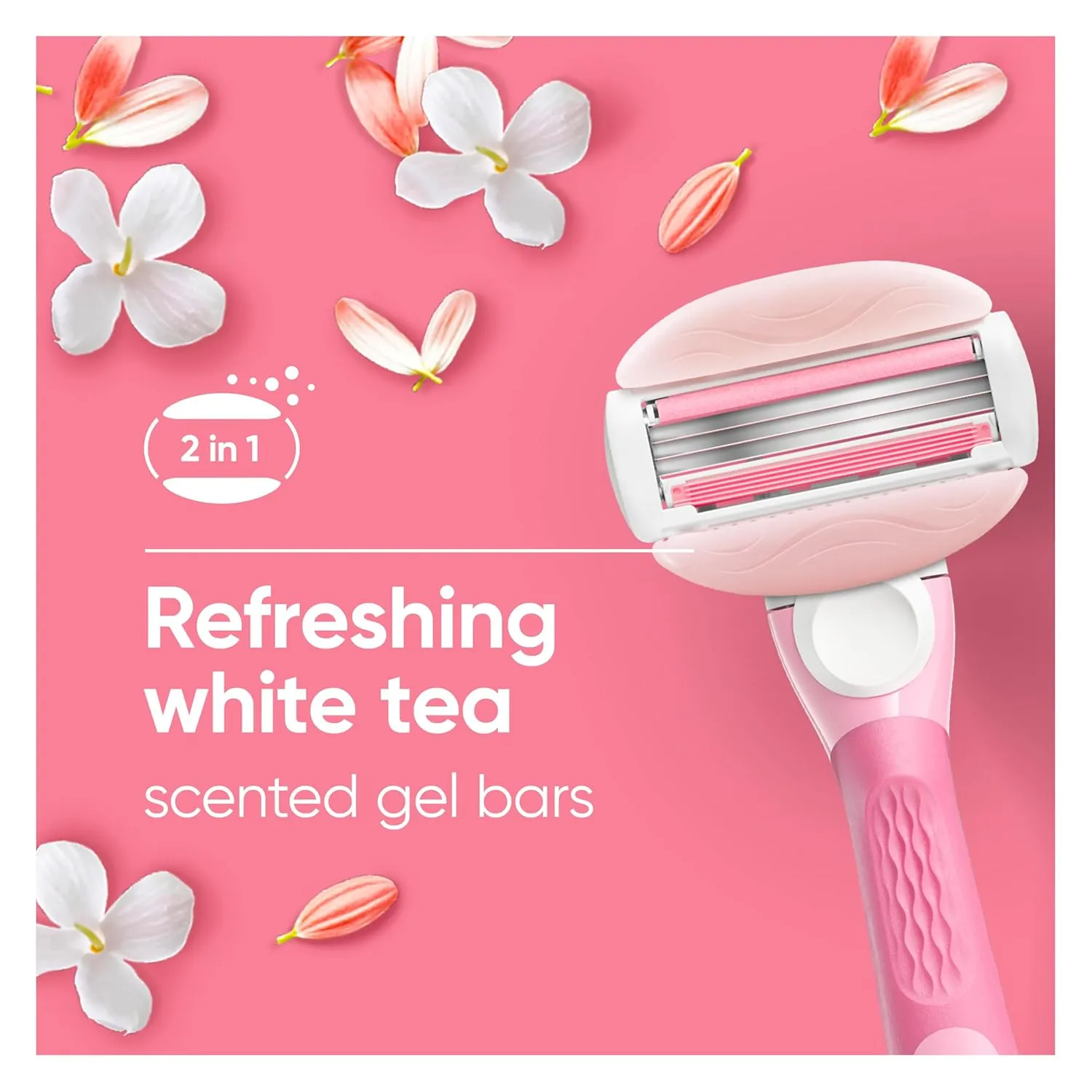 Gillette Venus ComfortGlide White Tea Women's Razor - 1 Handle   2 Refills
