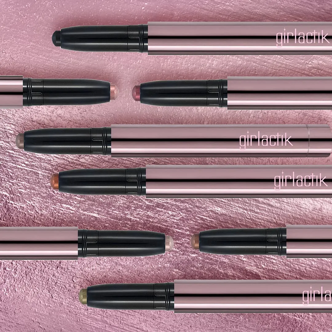 Girlactik Creamy Eyeshadow Stick- Long Lasting and Water-Resistant, Shimmering and Matte Colors Eye Shadow Stick Makeup, Built-in sharpener - 2 g / .07 oz (Cashmere)