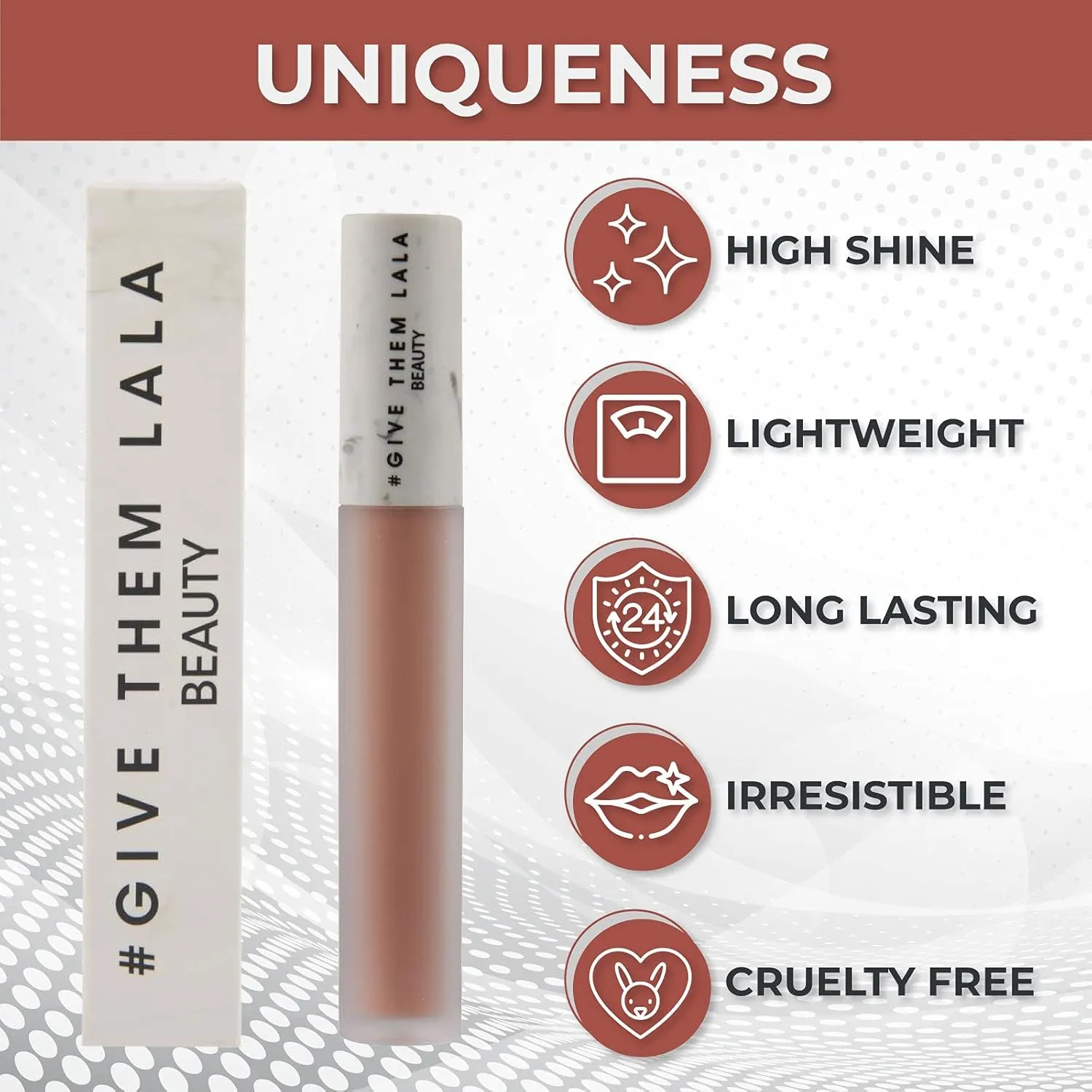 GIVE THEM LALA Matte Lipstick - Hydromatte Liquid Lipstick For Women - Satin Soft, Non-Drying Finish - Lightweight and Long Lasting Lipstick - Cruelty Free Lip Makeup (Come Over)